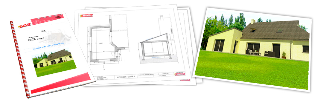 MESLIN Bâtiment : Vue 3D