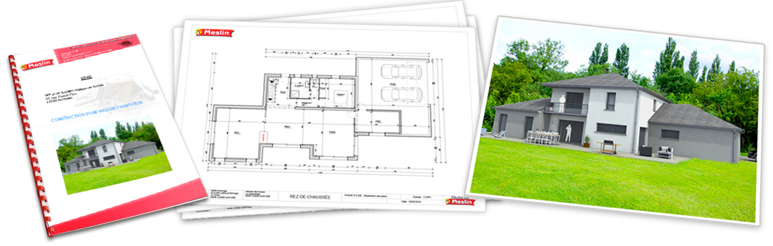 MESLIN Bâtiment : Vue 3D